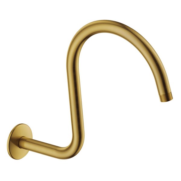 Kingston Brass 14Inch Shower Arm with Flange, Brushed Brass K114C7